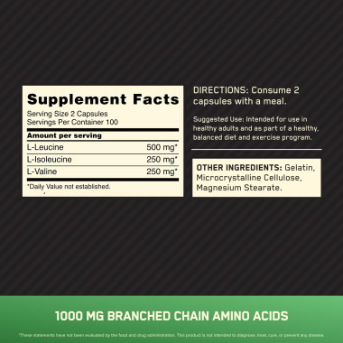 Optimum Nutrition BCAA 1000 Caps - B000GIPISK
