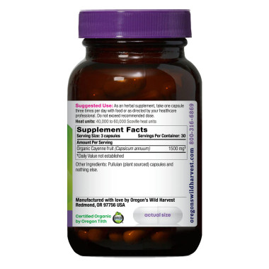 Oregon's Wild Harvest Cayenne Pepper (Capsicum) GMO Free Organic - B0006ZWURK