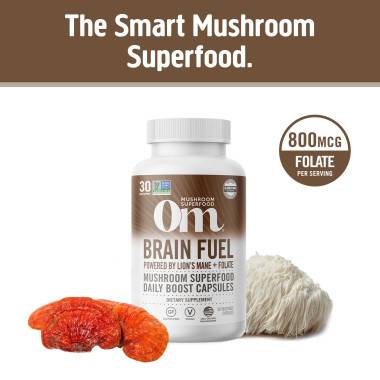 Organic Mushroom Nutrition Brain Fuel Powered by Lion's Mane + Folate - B07L3LR8M6