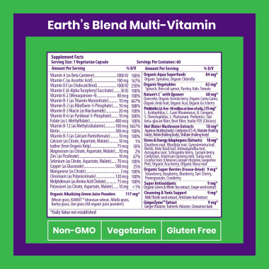 Paradise Herbs Earth's Blend One Daily Superfood Multivitamin With Iron - B00AN80XOC