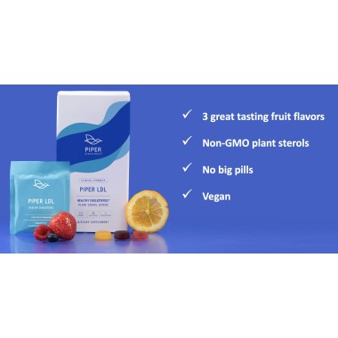 Piper Biosciences Plant Sterols Clinical Strength Gummies - B06XR4WLYY