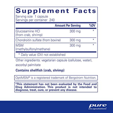 Pure Encapsulations - Glucosamine + Chondroitin with MSM - B002HZD4V8