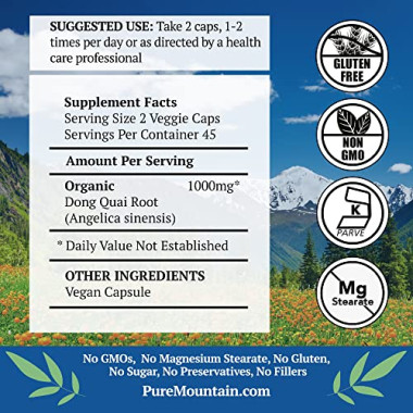 Pure Mountain Botanicals Dong Quai Herbal Supplement - B014BAX47U