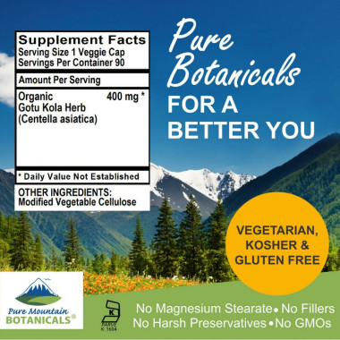 Pure Mountain Botanicals Organic Gotu Kola - B00UP8I4IM