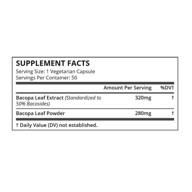 Pure Science Supplements Bacopa Improves Memory & Attention - B01DSO5HAC