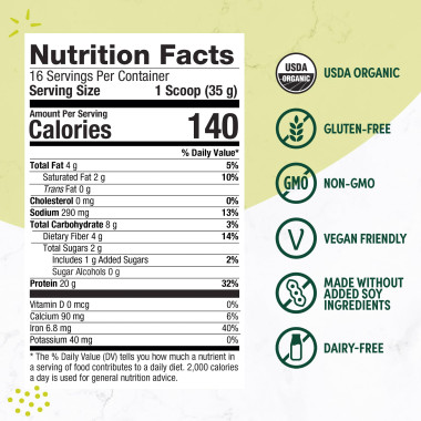 Purely Inspired Organic Protein 100% Plant-Based Nutritional Shake - B00K0FTJ1Q