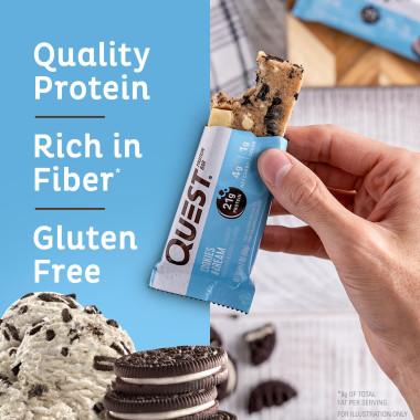 Quest Nutrition Protein Bar Cookies & Cream - B00I0DI0Z6