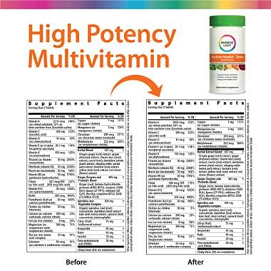 Rainbow Light Active Health Teen with Derma Complex Food-Based Multivitamin - B000EEBWJA