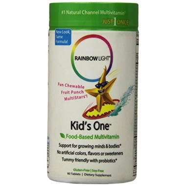 Rainbow Light Kid's One MultiStars Food-Based Multivitamin Fruit Punch - B00NMPNHSM