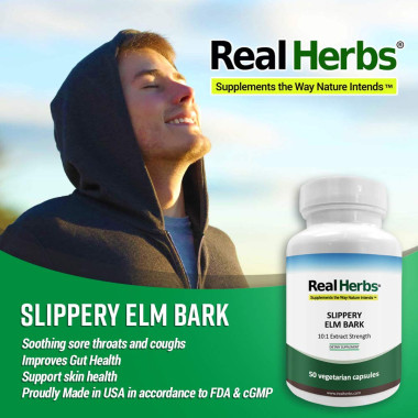 Real Herbs Slippery Elm Antioxidant Skin Health Support - B017Y07PE2