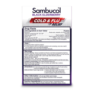 Sambucol Black Elderberry, Cold & Flu Relief - B001ES8GGC