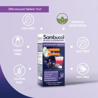 Sambucol Black Elderberry Effervescent Tablets - B017KQO2F0