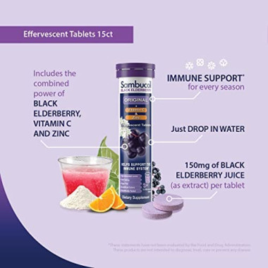 Sambucol Black Elderberry Effervescent Tablets - B017KQO2F0