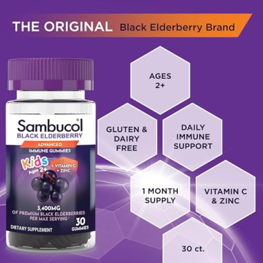 Sambucol Black Elderberry Kids Gummies - B07SM1XTFM