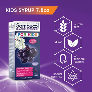 Sambucol Black Elderberry Syrup For Kids Berry Flavor - B00F8JUYB8