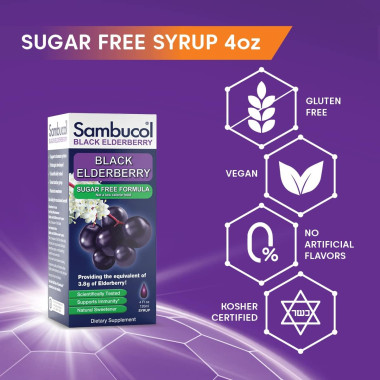 Sambucol Black Elderberry Syrup Sugar Free Formula - B001PYUNMU