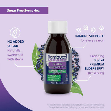 Sambucol Black Elderberry Syrup Sugar Free Formula - B001PYUNMU