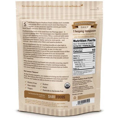 Sari Foods Co Pure Organic Psyllium Husk - B078GLLDBH