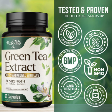 SilverOnyx Green Tea Extract 98% 1000mg with EGCG - B072WGGW2X