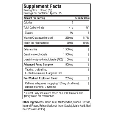 Six Star Pre-Workout Explosion Naturally Flavored - B07LGDYMKQ