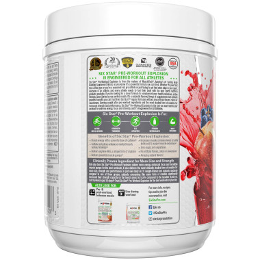 Six Star Pre-Workout Explosion Naturally Flavored - B07LGDYMKQ