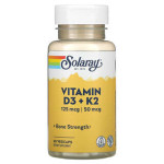 Solaray Vitamin D3 + K2 Soy Free