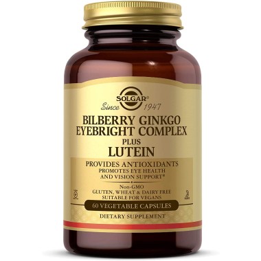 Solgar Bilberry Ginkgo Eyebright Complex Plus Lutein - B00014DS6I