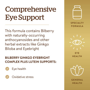 Solgar Bilberry Ginkgo Eyebright Complex Plus Lutein - B00014DS6I