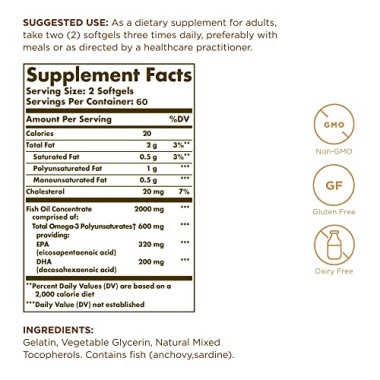 Solgar Omega 3 Fish Oil Concentrate - B00331RPSS