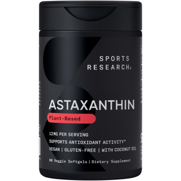 Sports Research Astaxanthin Made With Coconut Oil Triple Strength - B00J2GBIU4