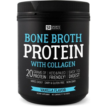 Sports Research Bone Broth Protein with Collagen - B01N1STR99