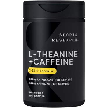 Sports Research L-Theanine & Caffeine with MCT Oil - B07MQWJYJ3