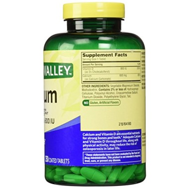 Spring Valley Calcium 600 mg with Vitamin D3 - B001RBL0VO