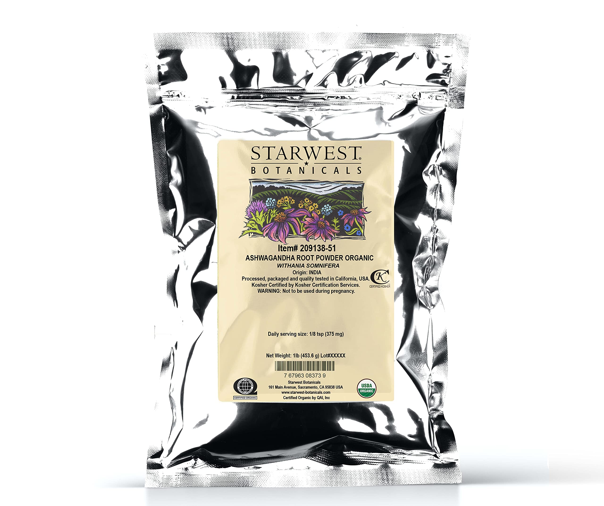 Starwest Botanicals Organic Ashwagandha Root Powder