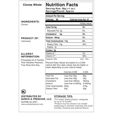 Sunbest Natural Whole Clove Spices Gluten Free - B073DNNPYN