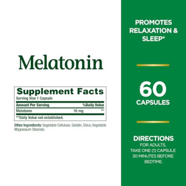 Nature's Bounty Melatonin Promotes Relaxation & Sleep - B003YOY6MW