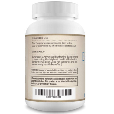 Sunergetic Berberine GMO Free, HCL Extract Formula - B01AMPTXLE