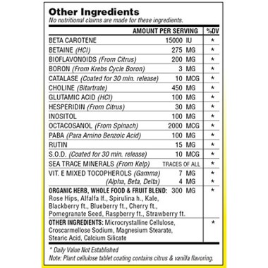 Super Nutrition Opti-Energy Pack Multivitamin/Multimineral - B00028PH4E