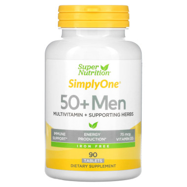 Super Nutrition SimplyOne 50+ Men Triple Power Multivitamins - B003O1S6G2