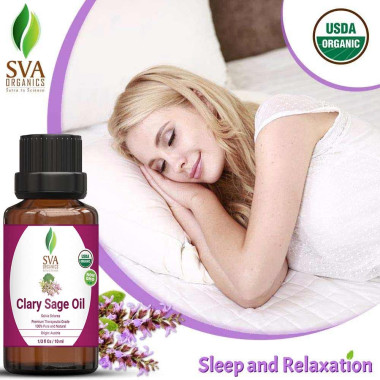 SVA Organics Clary Sage Oil Salvia Sclarea - B07MCVDHQD