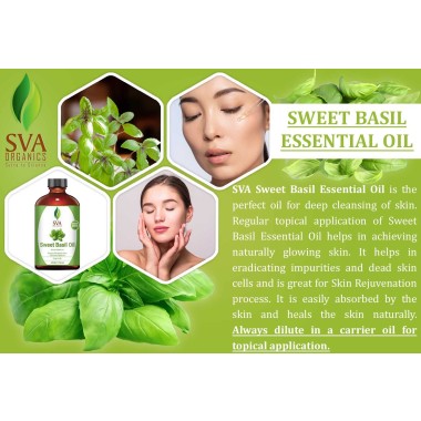 SVA Organics Sweet Basil Oil - B07N8XW62L