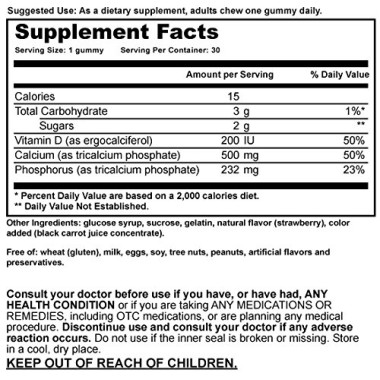 T-RQ Adult Gummy Calcium 500 + Vitamin D - B014AP0FP0