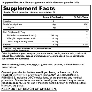 T-RQ Adult Gummy Omega-3 DHA + EPA - B014AP09XI