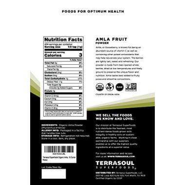 Terrasoul Superfoods Organic Amla - B071CT2BLC