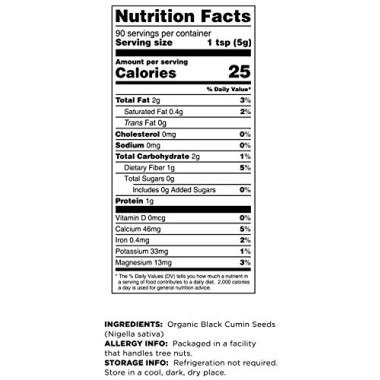 Terrasoul Superfoods Organic Black Cumin Seeds - B072F4RL5T