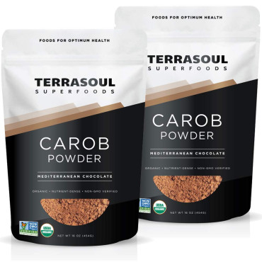 Terrasoul Superfoods Organic Carob Powder - B06WVL24D1