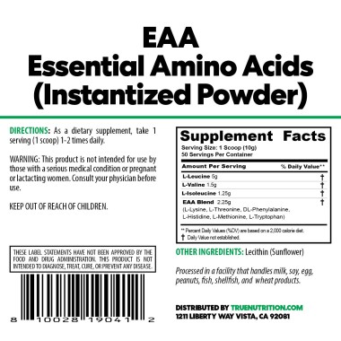 True Nutrition Essential Amino Acids Supplement - B01LWJVI1I