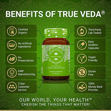 True Veda EGCG Organic Green Tea Extract - B01LIBCGDS