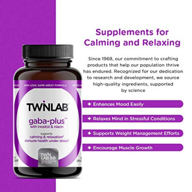 Twinlab GABA Plus With Inositol & Niacin - B00822YWOS