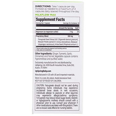 UpSpring Milkflow Max Fenugreek Super Blend - B01M192UKA